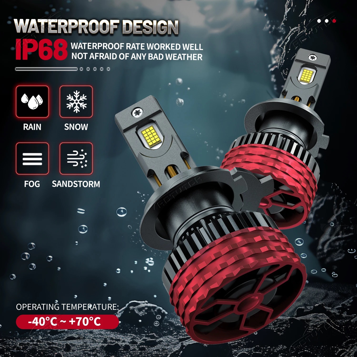 2 x LED H4 12V 30000LM 120W 6500K Headlights Bulbs Lamp Car Truck Lorry Lights Vehicle Hi/Low Beam