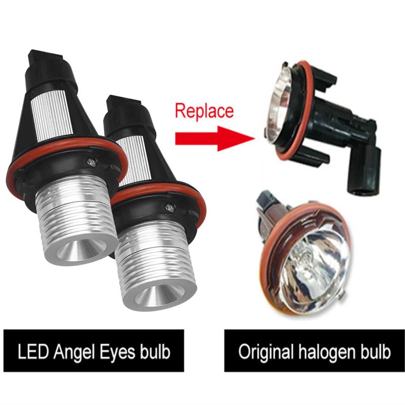 2 x marqueur LED Angel Eyes 5W Blanc pour BMW E39 E53 E60 E61 E63 E64 E65 E66 E83 E87