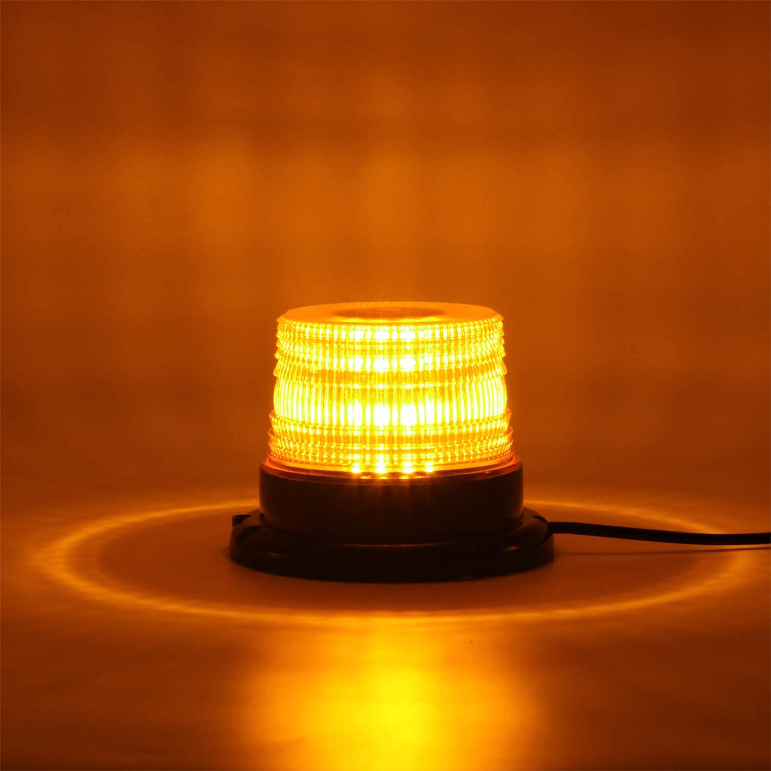 10 Led Warning Light Beacon Flashing Strobe Amber Magnetic 124mm 12V 