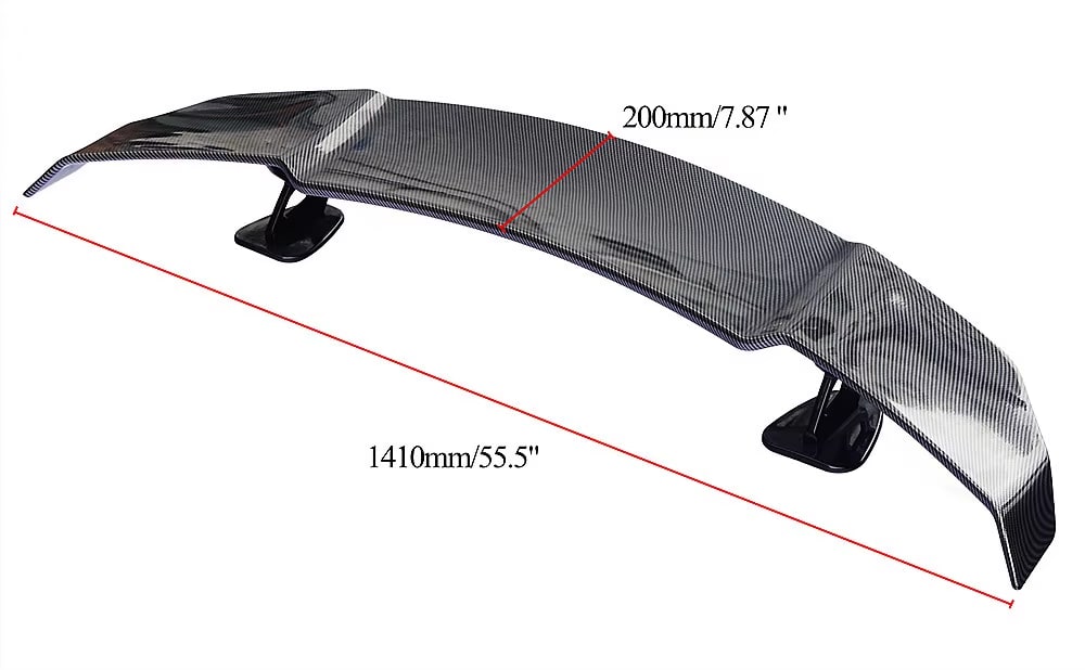 Aileron Arrière Universel Levre Becquet Aspect Carbone Sport Tronc Coffre Couvercle Voiture