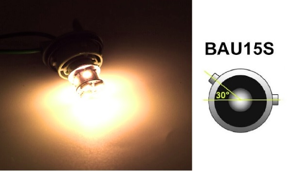 LED 22 SMD P21W BAU15S Canbus 12V Ljus Lyspærer Bilstrålkastare Lampa Gul Strålekaster 