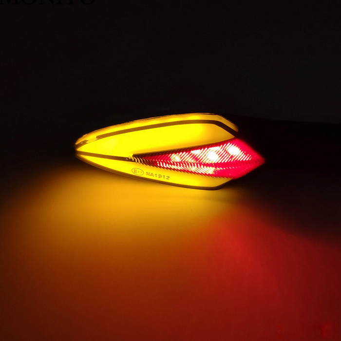 LED Motorcycle Motorbike Turn Signal DRL Lights 12v Orange Red E11