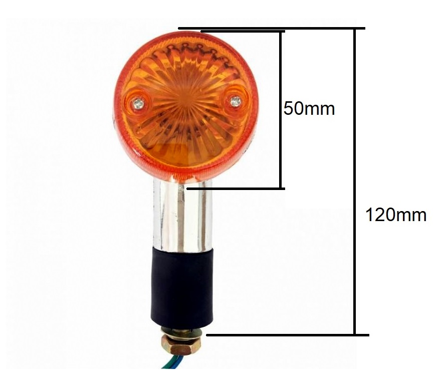 Motorcycle Motorbike ATV Bulb Lights Indicator 12v Amber Chromed