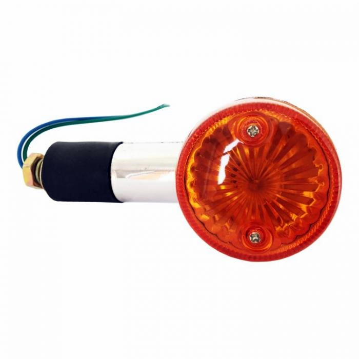 Motorcycle Motorbike ATV Bulb Lights Indicator 12v Amber Chromed