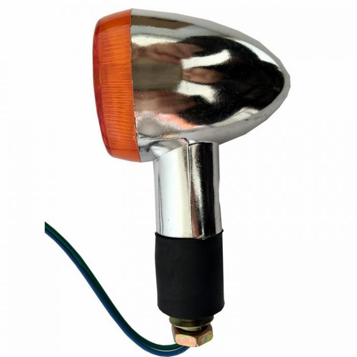 Motorcycle Motorbike ATV Bulb Lights Indicator 12v Amber Chromed