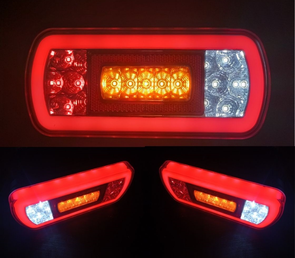 LED Rear Tail Reverce Light Lamp Trailer Truck Caravan Bus Van 12v