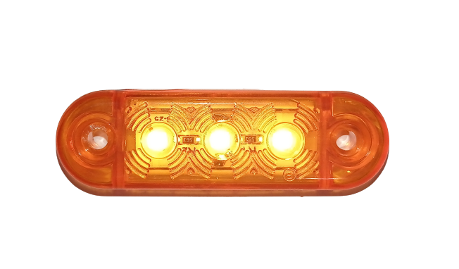 3 LED Mini Side Clearance Marker light Indicator Trailer Truck Amber Man Daf Scania Iveco 12/24v