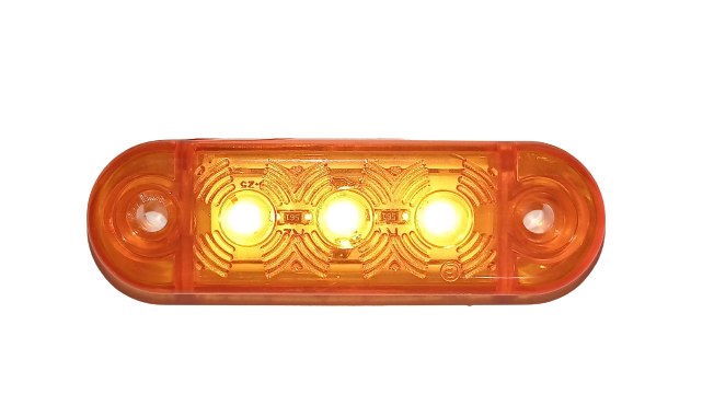 3 LED Mini Markörljus Sidomarkeringsljus Bärnsten Man Daf Scania Iveco 12v 24v 