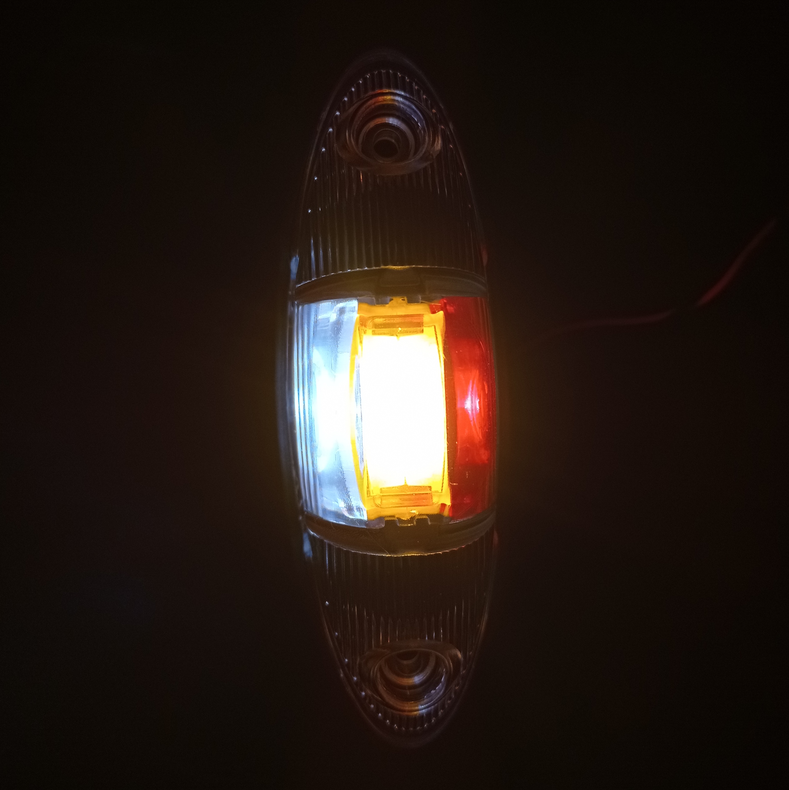  Lot de 2 feux de gabarit à LED - À accrocher - 12 à 24 V - 3  couleurs : blanc, rouge, orange - Pour les remorques de voitures et de  camions, les caravanes, etc.
