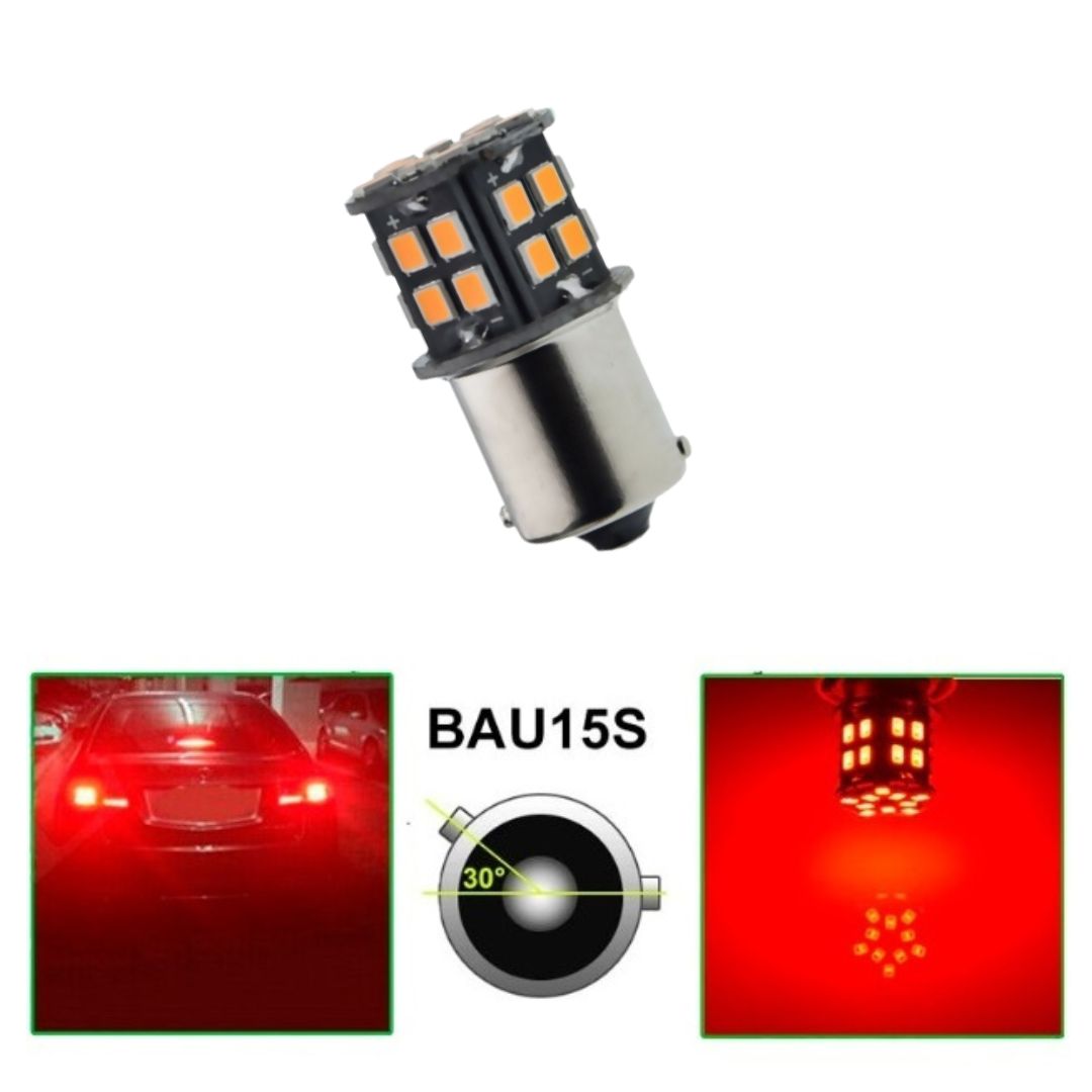 LED 30 SMD PY21W BAU15S Canbus 12V Ljus Lyspærer Bilstrålkastare Lampa Gul Strålekaster 