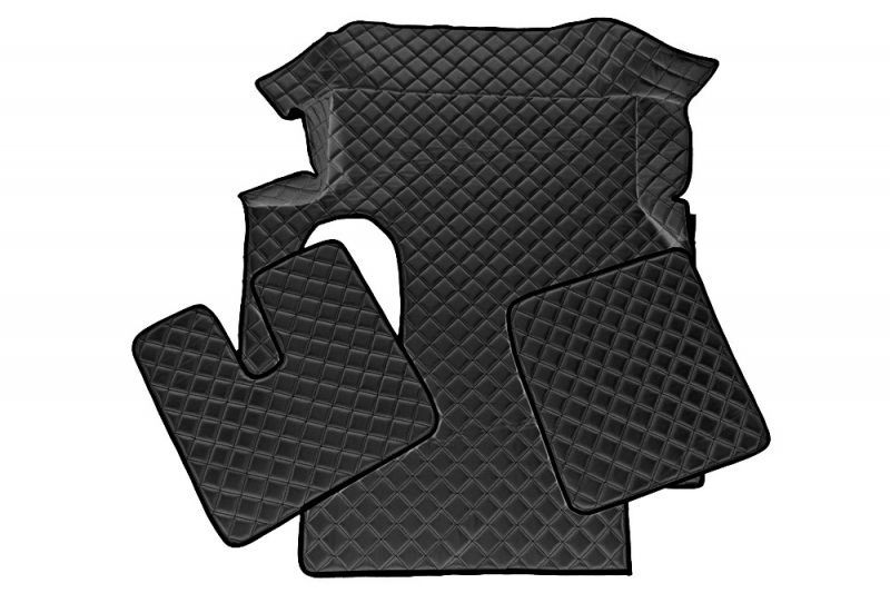 MAN TGA Automatic Black Leather Floor Mats Truck Lorry 