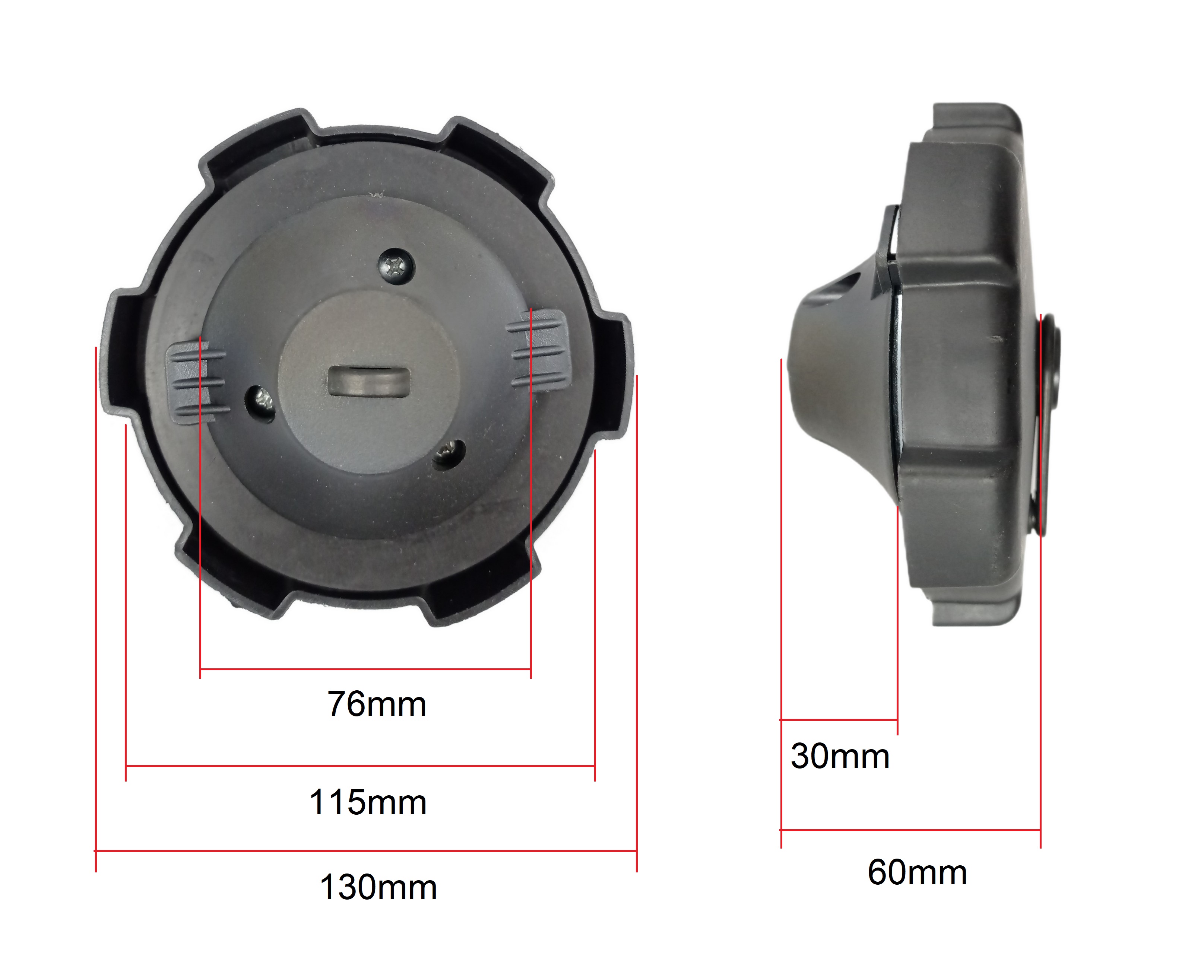 Las drivstoff tank till Lastebil med 2 nøkler Svart Låsing Universell 76mm