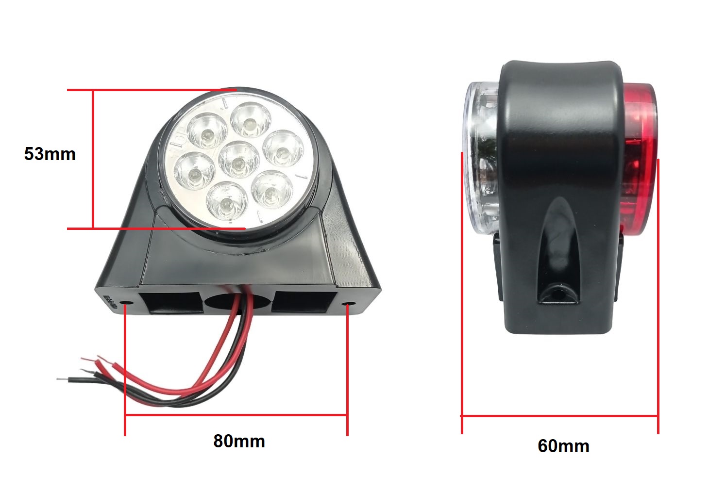 2 x 14 LED 12V 24V Outline Marker Clearance Light for Trailer Truck 