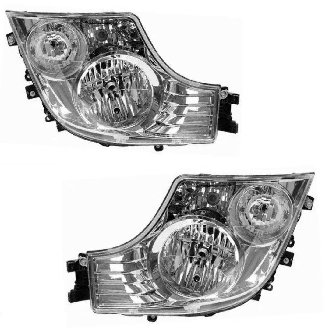 Set Right Left Mercedes Actros MP4 2012+ Truck Headlights Headlamp Front Lights Manual Regulation 