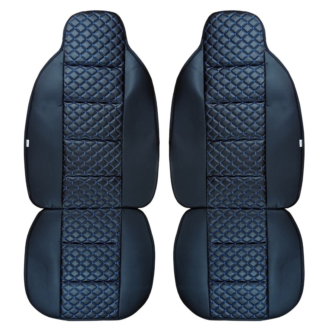Sitzbezüge Schonbezüge Schutz Universal für PKW Schwarz Blau Leder Öko Leder