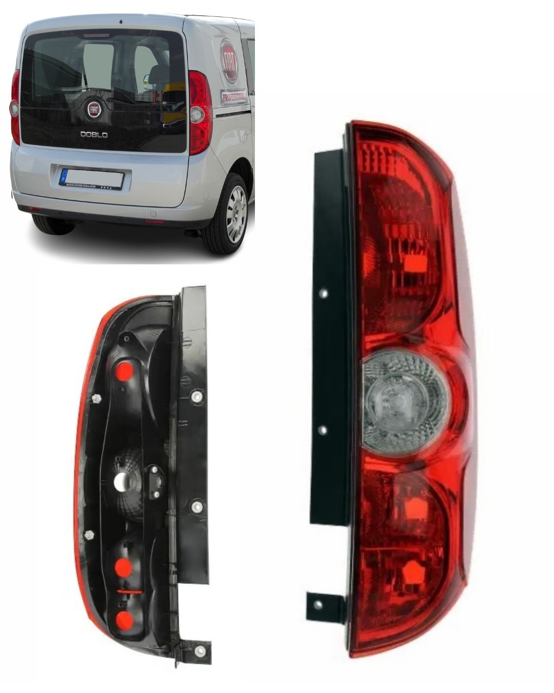 Right FIAT DOBLO 2009-2014,OPEL COMBO 2012-2016 One Door Rear light Tail Reverce Lamp E4
