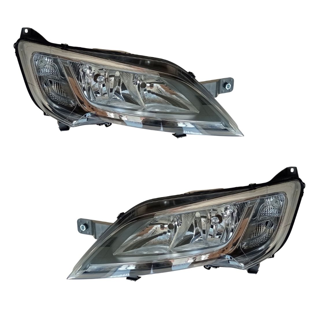 Sett Peugeot Boxer,Fiat Ducato,Citroen Jumper 2014+ Frontlykter Fjernlys Hoyre Venstre 