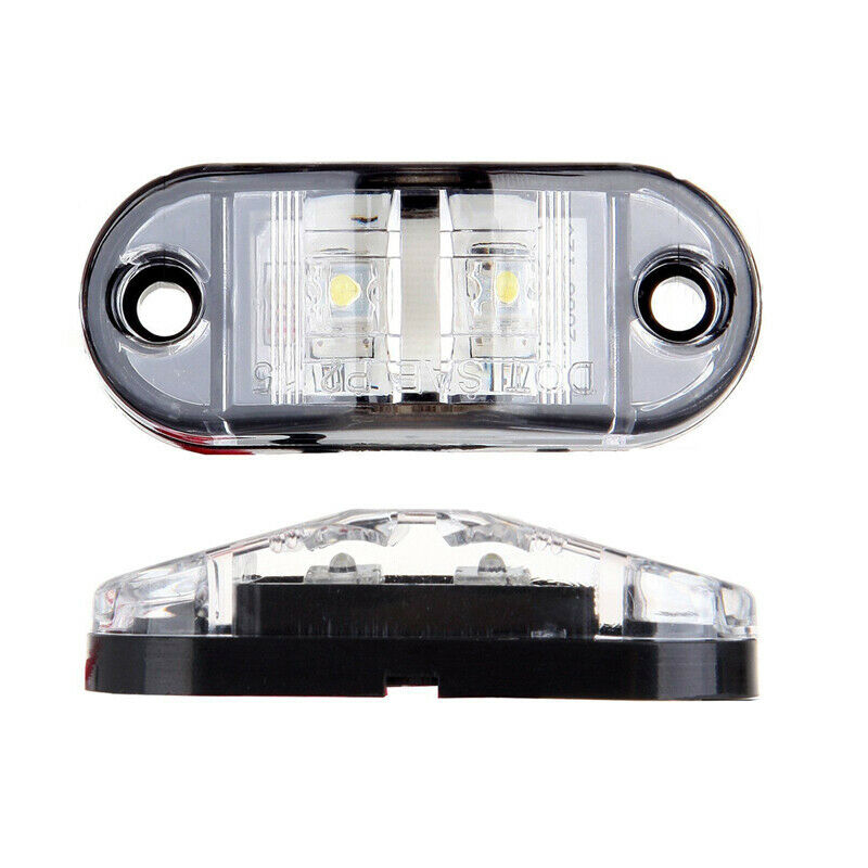 2 LED 12V Marker Clearance Outline Light  Trailer White