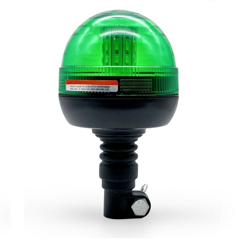 40 Led Warning Light Beacon Flashing Strobe Green Diameter 126mm 40W 12V 24V E9