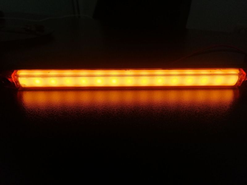 Led Neon Orange Side Marker light 12V 24V Clearance Trailer Truck Lorry E9 240mm