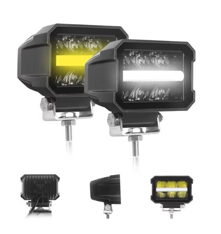 LED Arbetsbelysning 12V 24V 25W 2200lm för SUV 4x4 Traktor Bil Combo Spot/Flood Ljus Vit/Gul