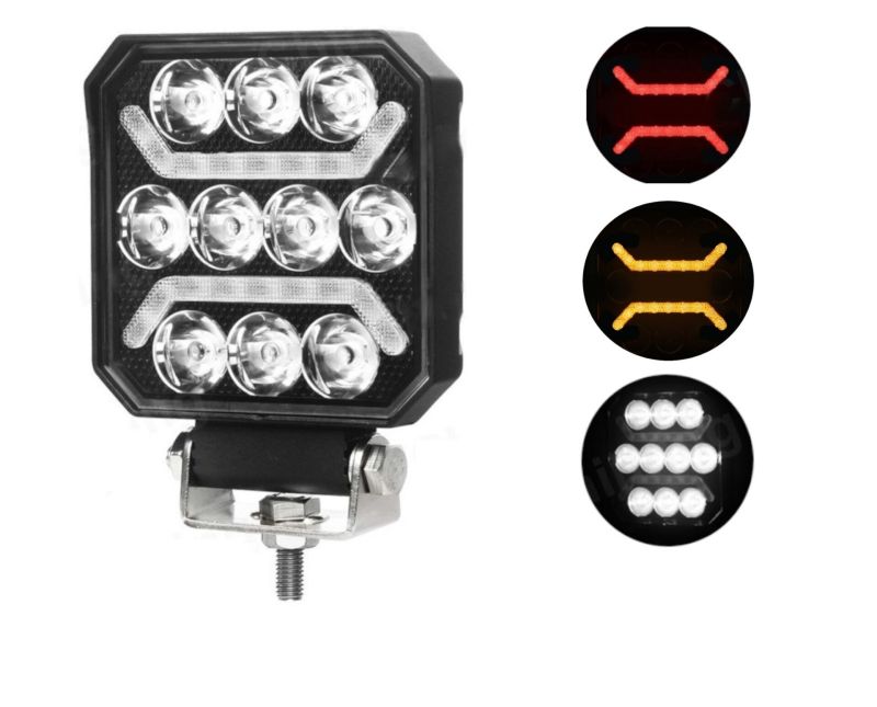 LED Arbetsbelysning 12V 24V 15W 1500lm för SUV 4x4 Traktor Bil Spot Beam Ljus Vit/Röd/Gul