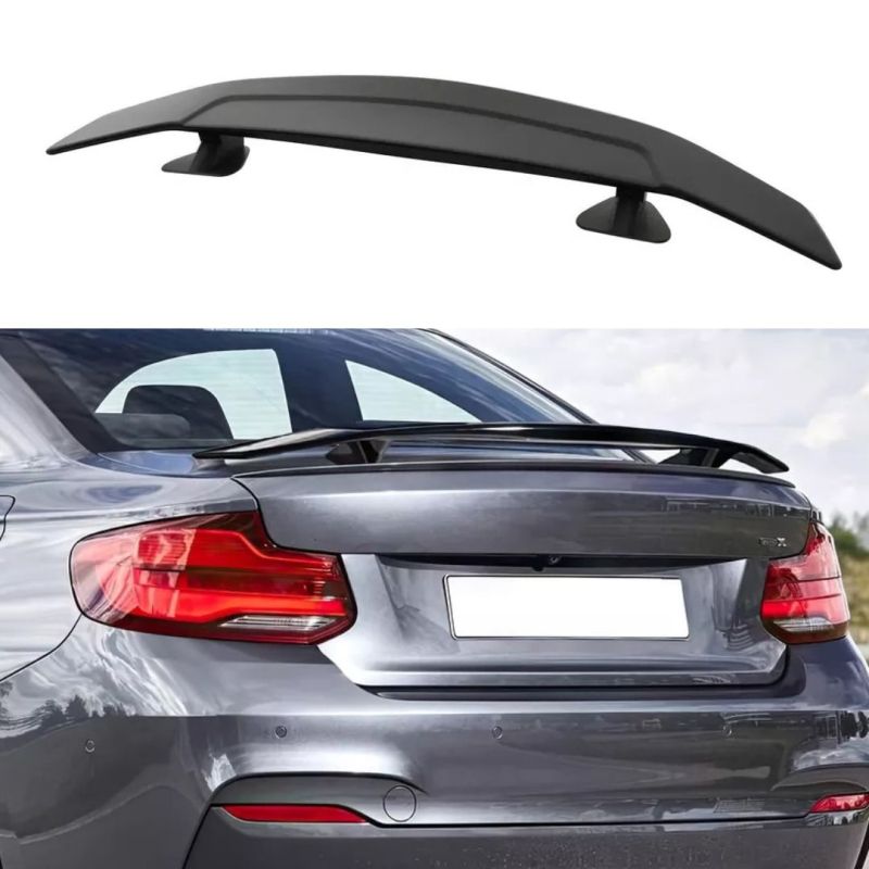 Aileron Arrière Universel 117cm Levre Becquet Piano Noir Brillant Lustre Sport Tronc Coffre Couvercle Voiture