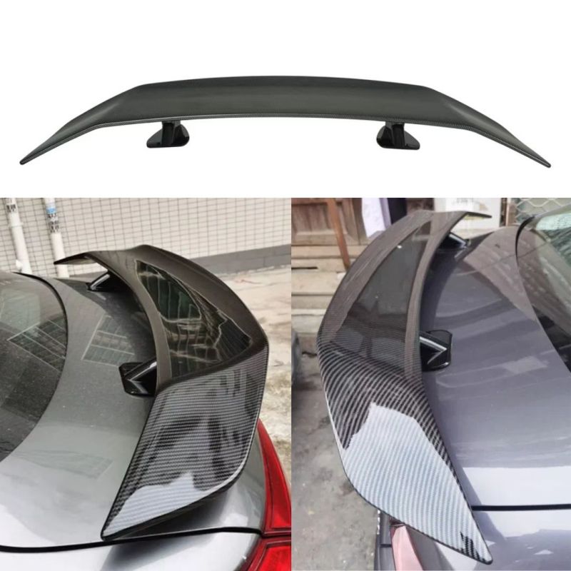 Universal Aleron Spoiler 135cm Trasero Labio Tronco Apariencia de Carbono Glanz Maletero Tapa Aleta Coche