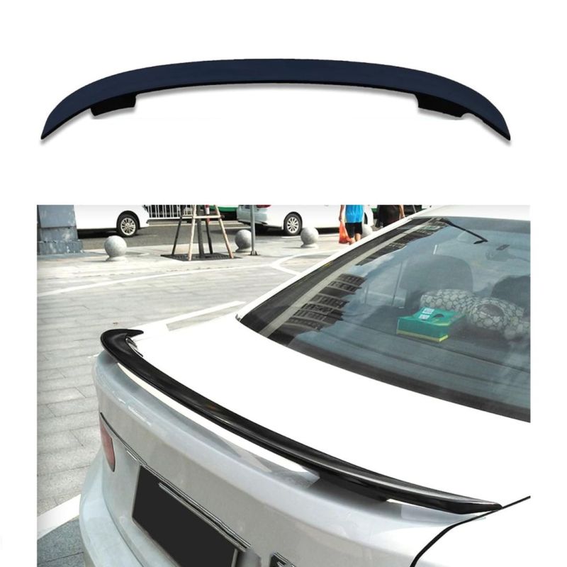 Universal Aleron Spoiler 128cm Trasero Labio Tronco Piano Negro Lucios Glanz Maletero Tapa Aleta Coche