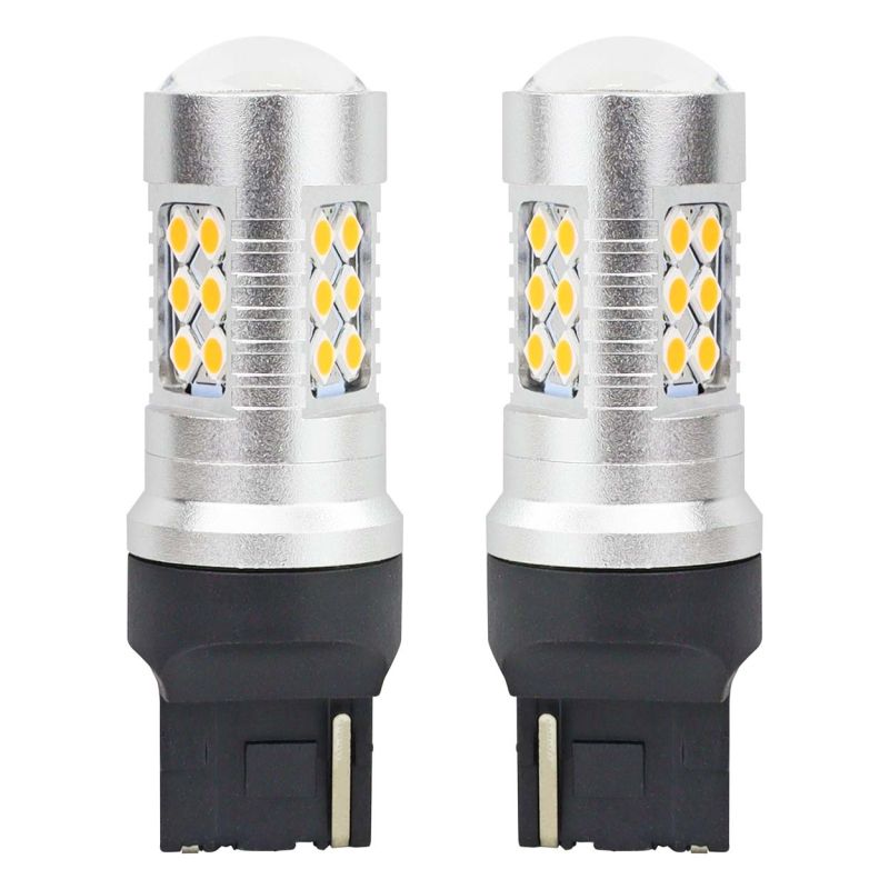 2 x LED Canbus Gelb Scheinwerfer T20 WY21W Canbus 3030 24SMD 12V/24V Lampe Autolichter Glühbirnen 