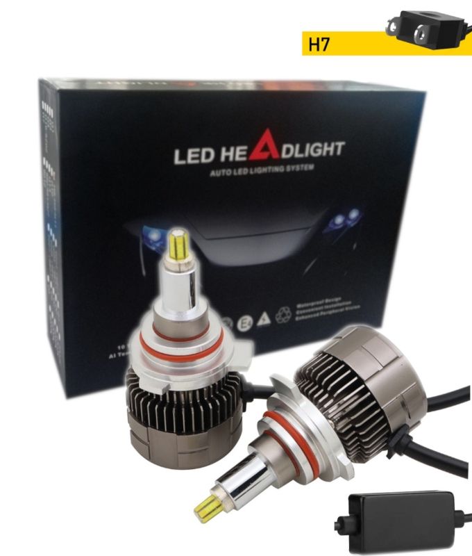 2 x H7 3D CSP 12V 100W 20000lm 360° 6000K Canbus inget Fel Ljus Lampa Bilstrålkastare Lyspærer Strålekaster Lasbil Moto 