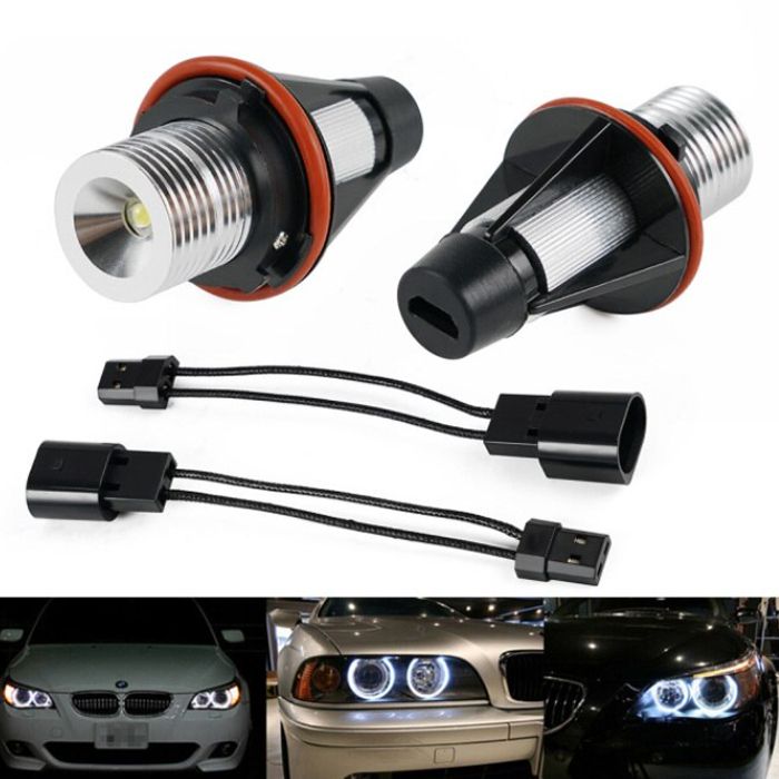 2 x marqueur LED Angel Eyes 5W Blanc pour BMW E39 E53 E60 E61 E63 E64 E65 E66 E83 E87