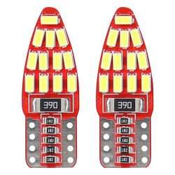 2 x T10 W5W Canbus 3014 24SMD 12V Canbus Error Free Blanco 5600K Luces Bombillas AMIO Coche Luz Piloto Traseras 
