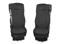 Sitzbezüge für DAF XF 106 2015-2021 LKW Schwarz Leder