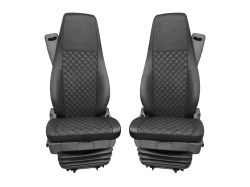 Seat covers for SCANIA R 2006-2020 Truck Black Leather 