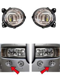 2 x Til SCANIA P, G, R, T 2004-2017 LED Fjernlys Halogen Frontlykter Fjernlys Lampe DRL 