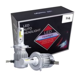 2 x COB LED H4 12V 7600LM 72W Feux Ampoules Lampe Feux de Camion Voiture Véhicule Phares Feux Route/Croisement 