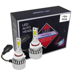 2 x COB LED HB4 9006 12V 7600LM 72W Lys Hovedlys Lyspærer Strålekaster Lampe Lastebil Bil Nær/Og Fjernlys