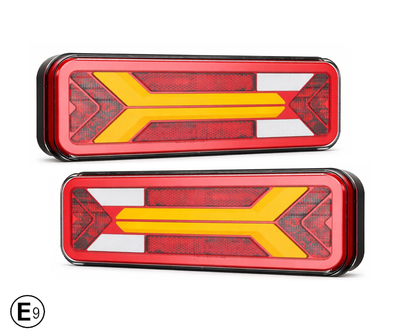 2 x LED Tail Rear Trailer Truck Lorry Dynamic Light 12v 24v