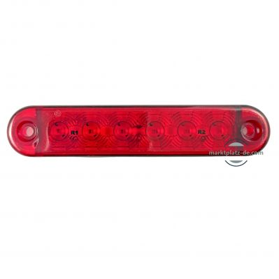 6 Led Luz Luces Marcador lateral ,Indicadora remolque Camión Rojo 12V 24V