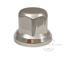 20x 32mm Chrome Plastic Wheel Nut / Bolt Caps - For Trucks, Lorries, Trailers, Buses - Thread Covers