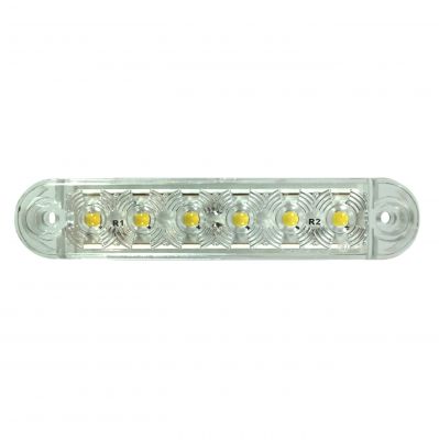 6 Led Luz Luces Marcador lateral ,Indicadora remolque Camión Blanco Actros Renault Volvo 12/24v