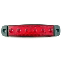 6 LED Light Lamp position lamp Clearance 24V Red truck Trailer