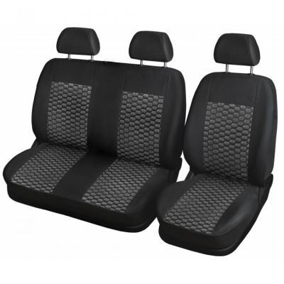 Huse pentru MERCEDES SPRINTER 2006-2018 Van Negru Piele Textile