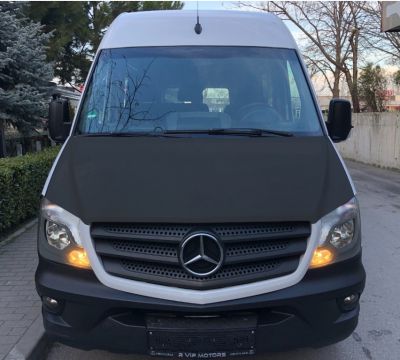 MERCEDES SPRINTER Haubenbra Maske Bonnet Bra Schwarz PVC Leather 2013-2018