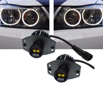 2 x BMW E90 E91 marqueur LED Angel Eyes 20W Blanc Phares 2005-2009