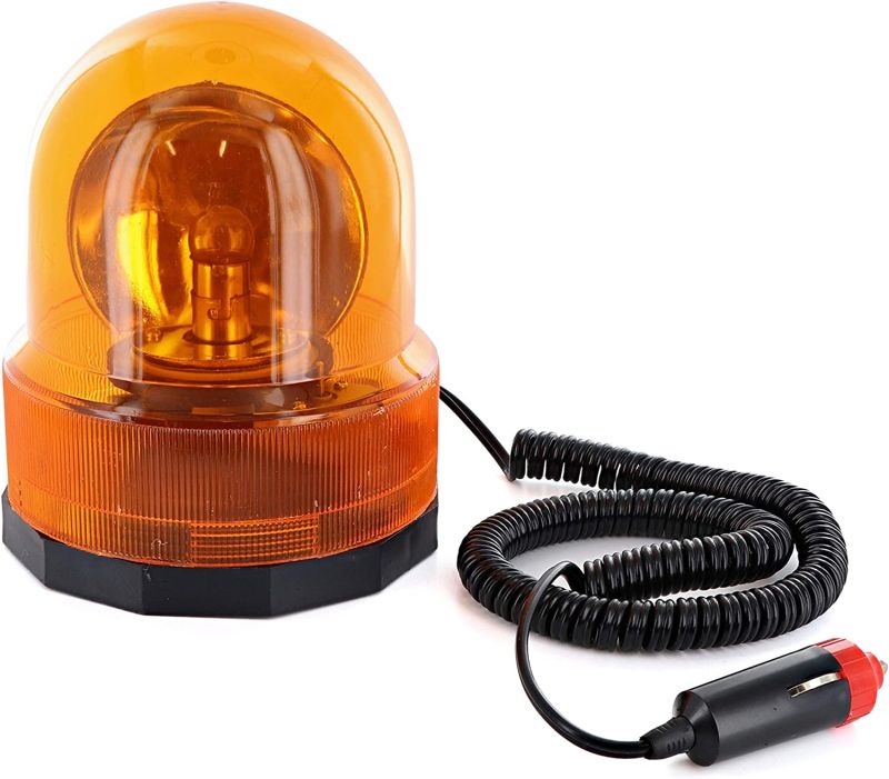 Bulb lamp Warning Light Beacon Flashing Strobe Amber Magnetic 120mm 12V 25W