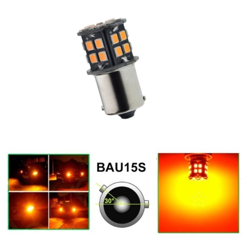 LED 30 SMD PY21W BAU15S Canbus 12V Feux Ampoules Voiture Feu Ariere Jaune