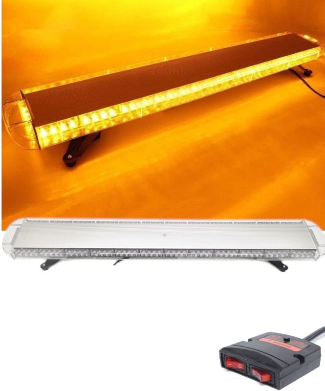 96 LED BAR Beacon Flash Warning Safety 140cm Light Strobe Amber Orange 12V 24V