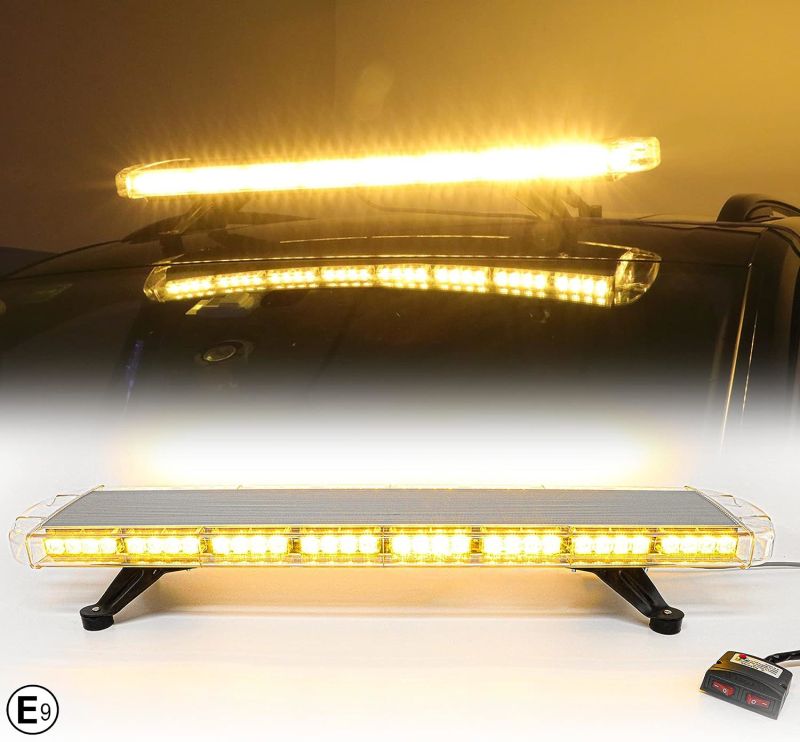 72 LED 96.5cm Feux Stroboscopique Gyrophare Feu de Pénétration Lampe Clignotant Ambre 12V 24V 72W 15 modes clignotants